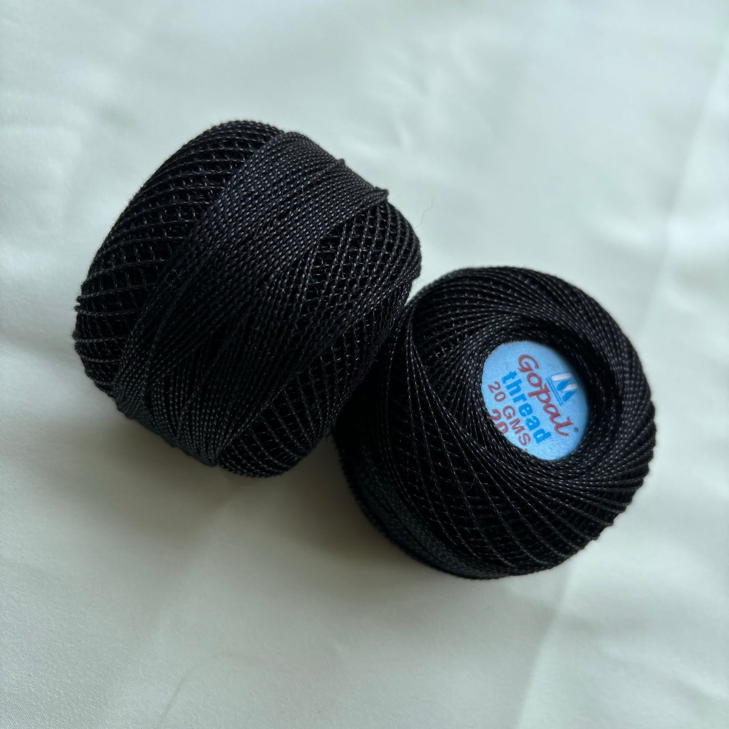Metallic Cotton Thread Tkt 20 - Black