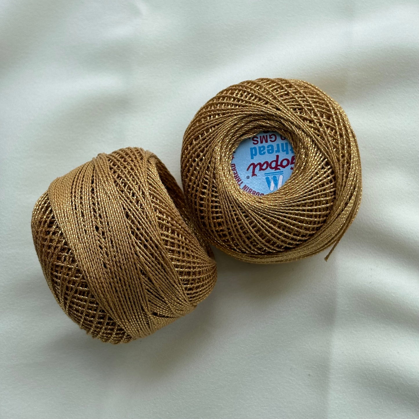 Metallic Cotton Thread Tkt 20 - Gold