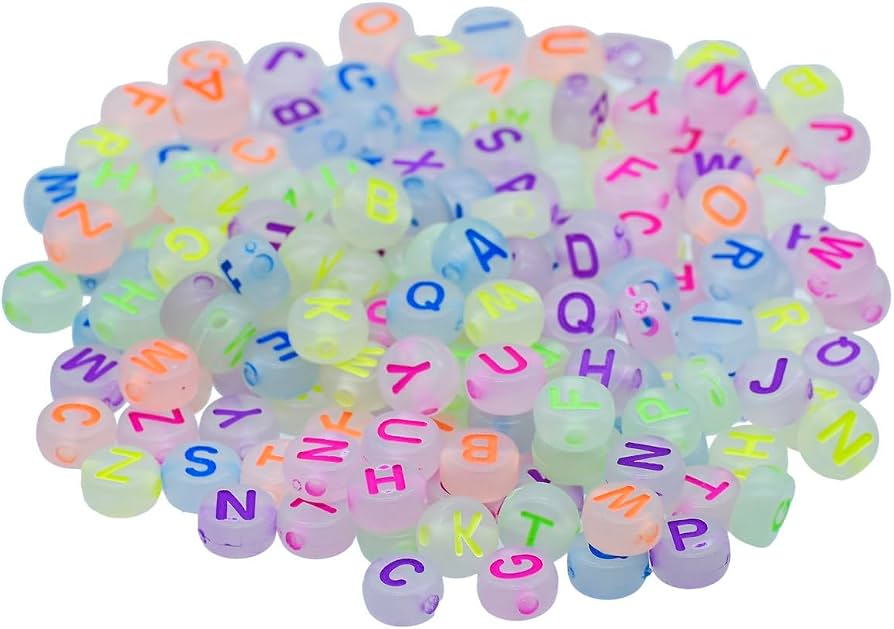 Neon Alphabet Beads