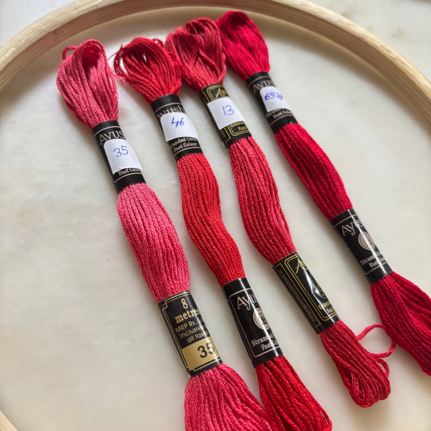 Embroidery Threads - Red Hues