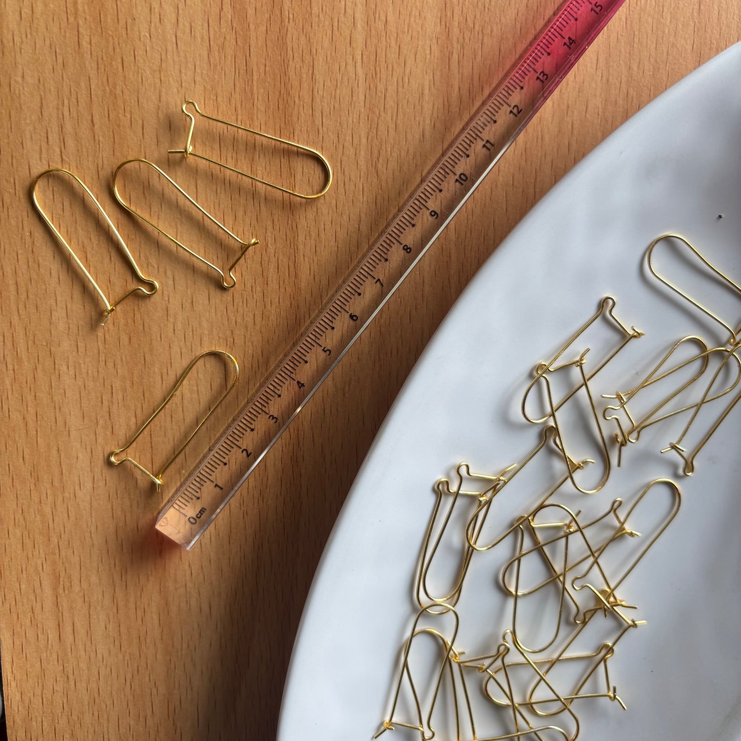 Brass with 18k Gold Plated Kidney Hook - Anti Tarnish