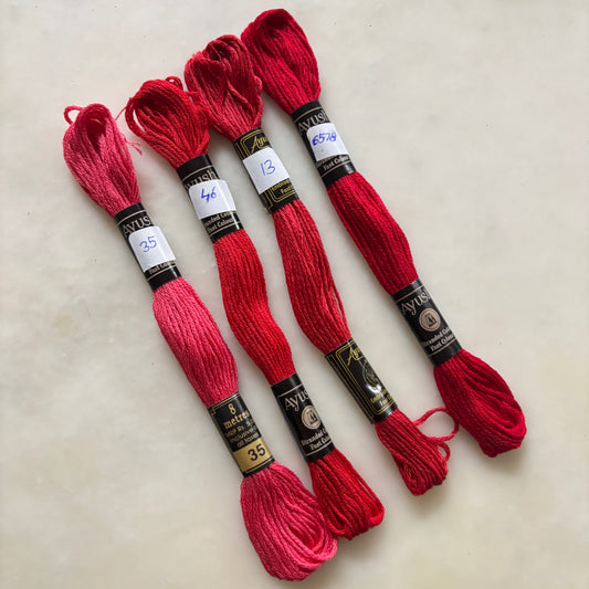 Embroidery Threads - Red Hues