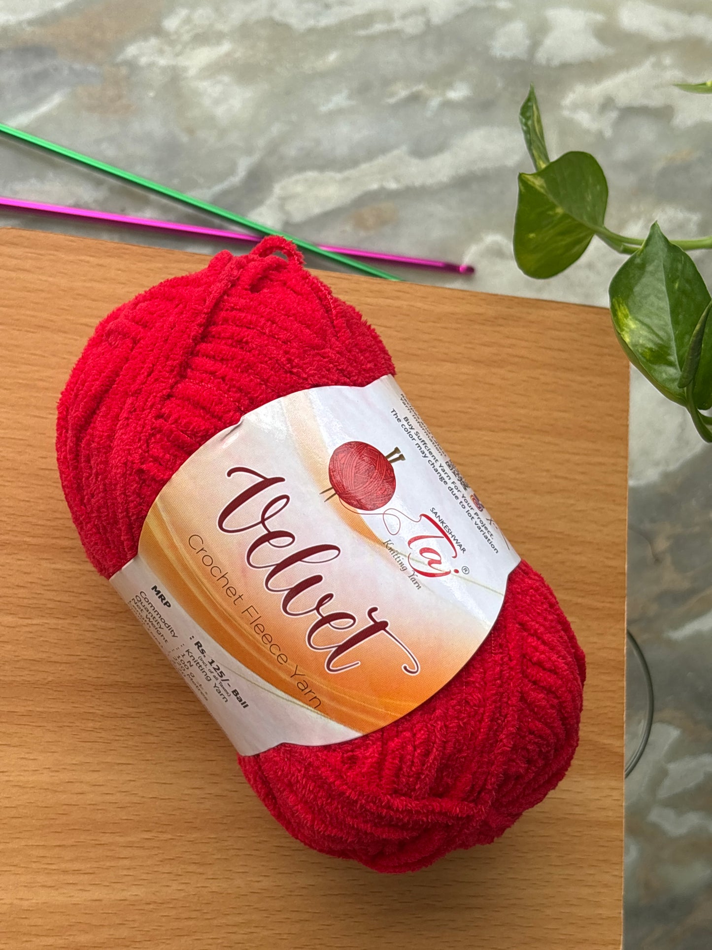 Thin Velvet Yarn - Taj Shade 03