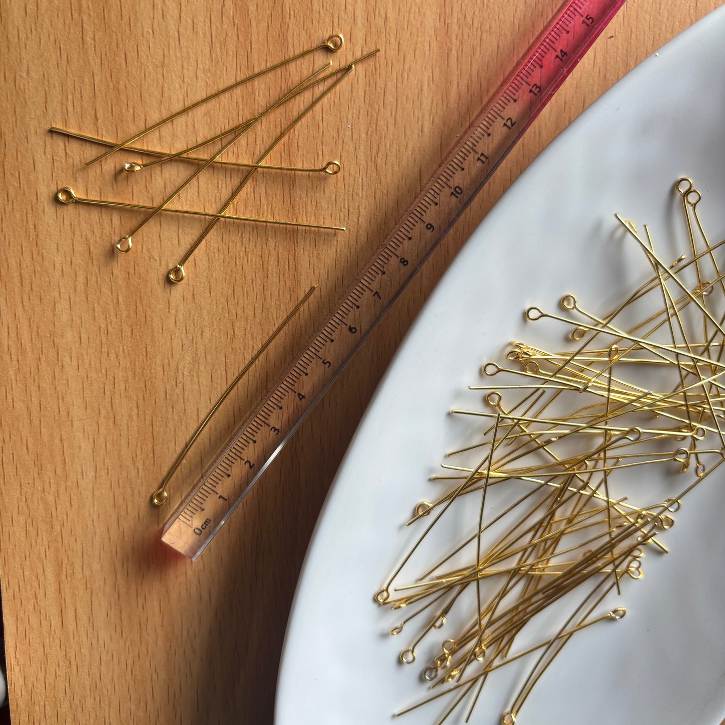 Brass with 18k Gold Plated -Eyepin - Anti Tarnish