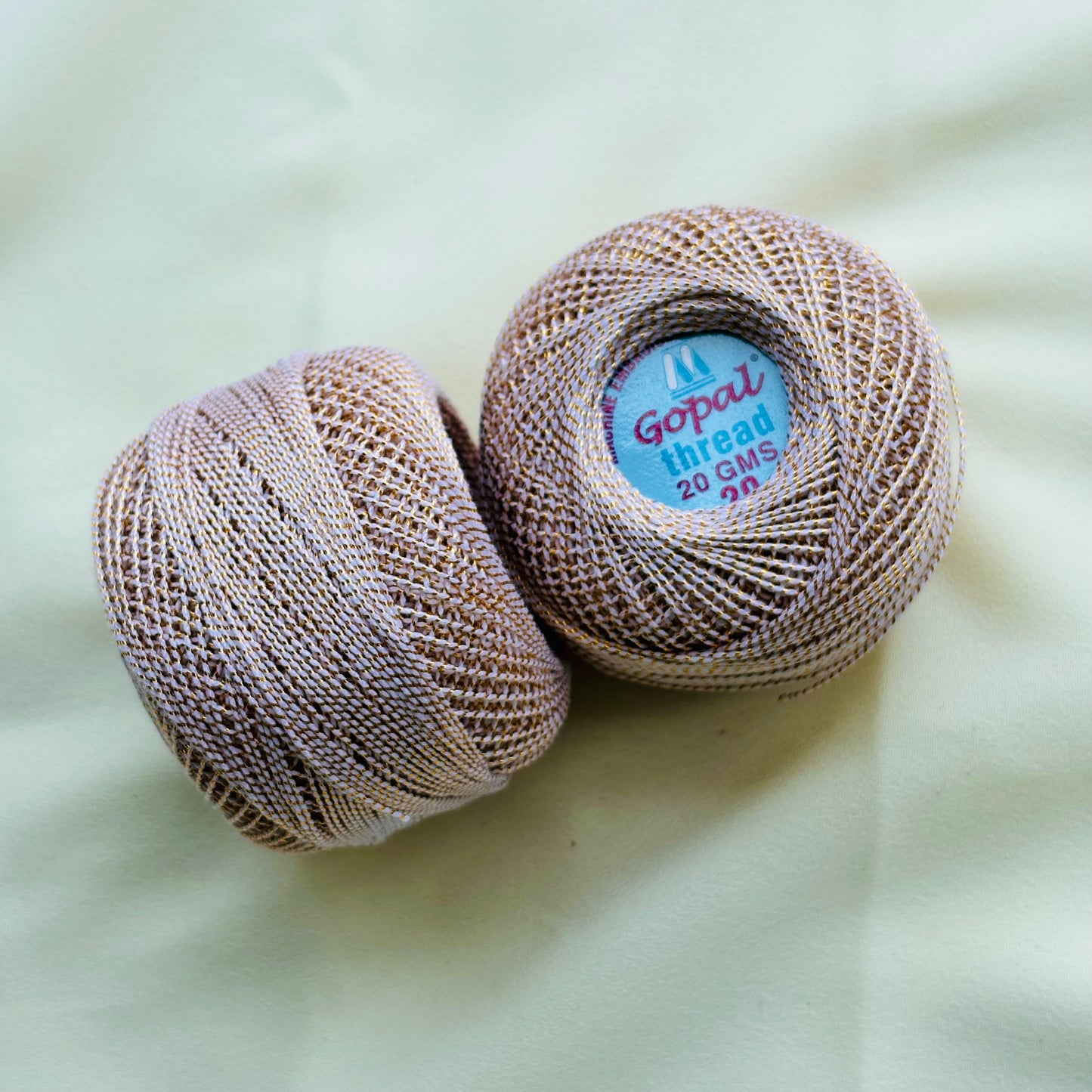 Metallic Cotton Thread Tkt 20 - Light Pink