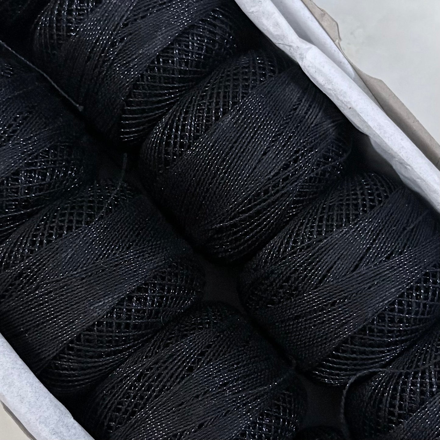 Metallic Cotton Thread Tkt 20 - Black