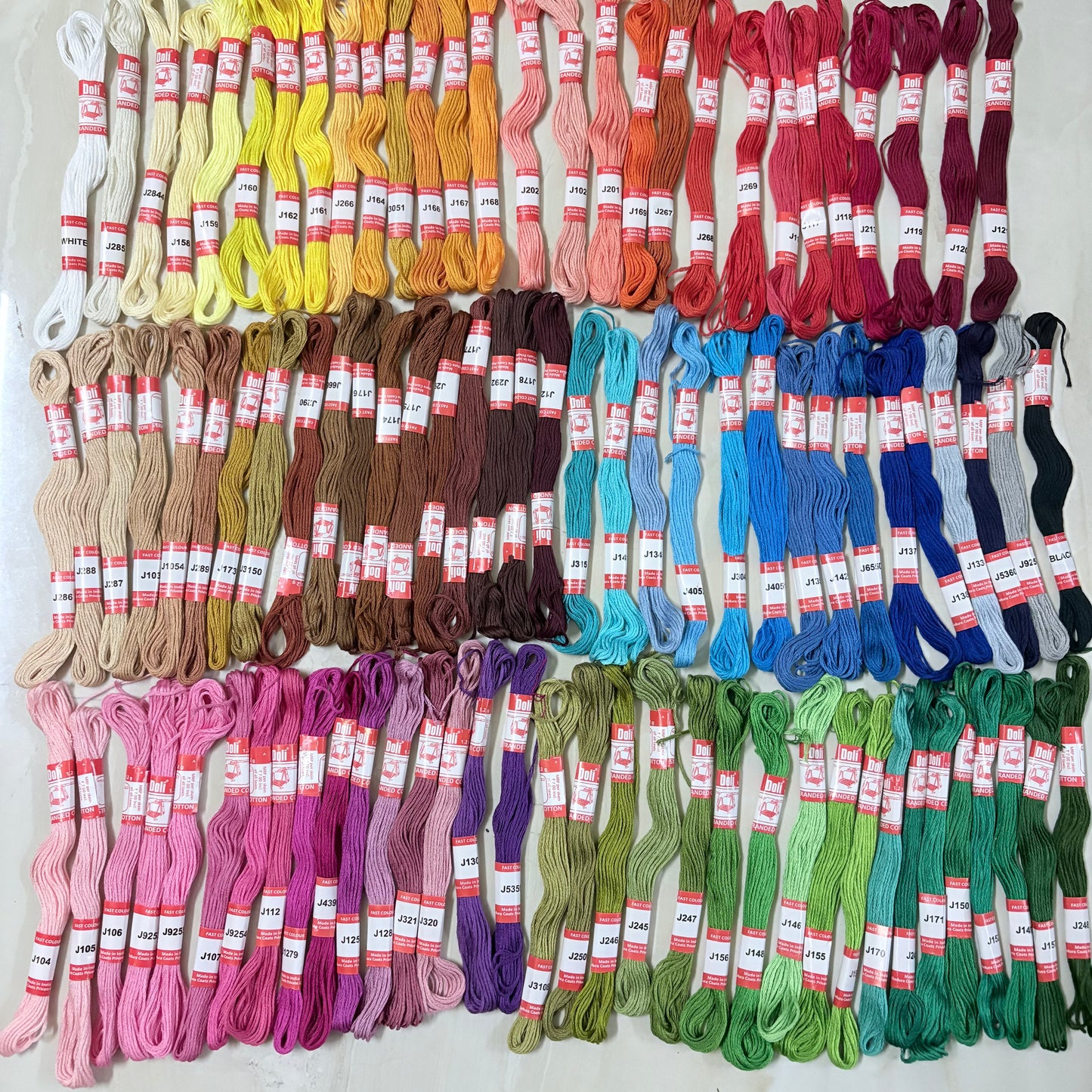 Doli Embroidery Threads - Individual Shades