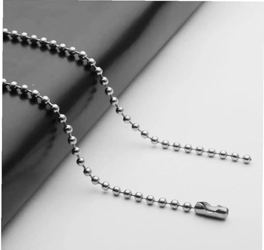 Ball Chains Tag With Bead Connector Clasp