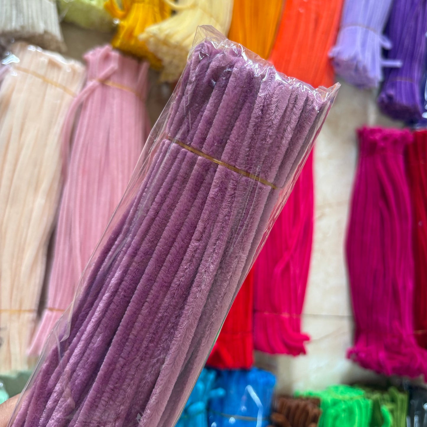 Pipe Cleaners – Premium Chenille Stems (100pcs) - Deep Blush