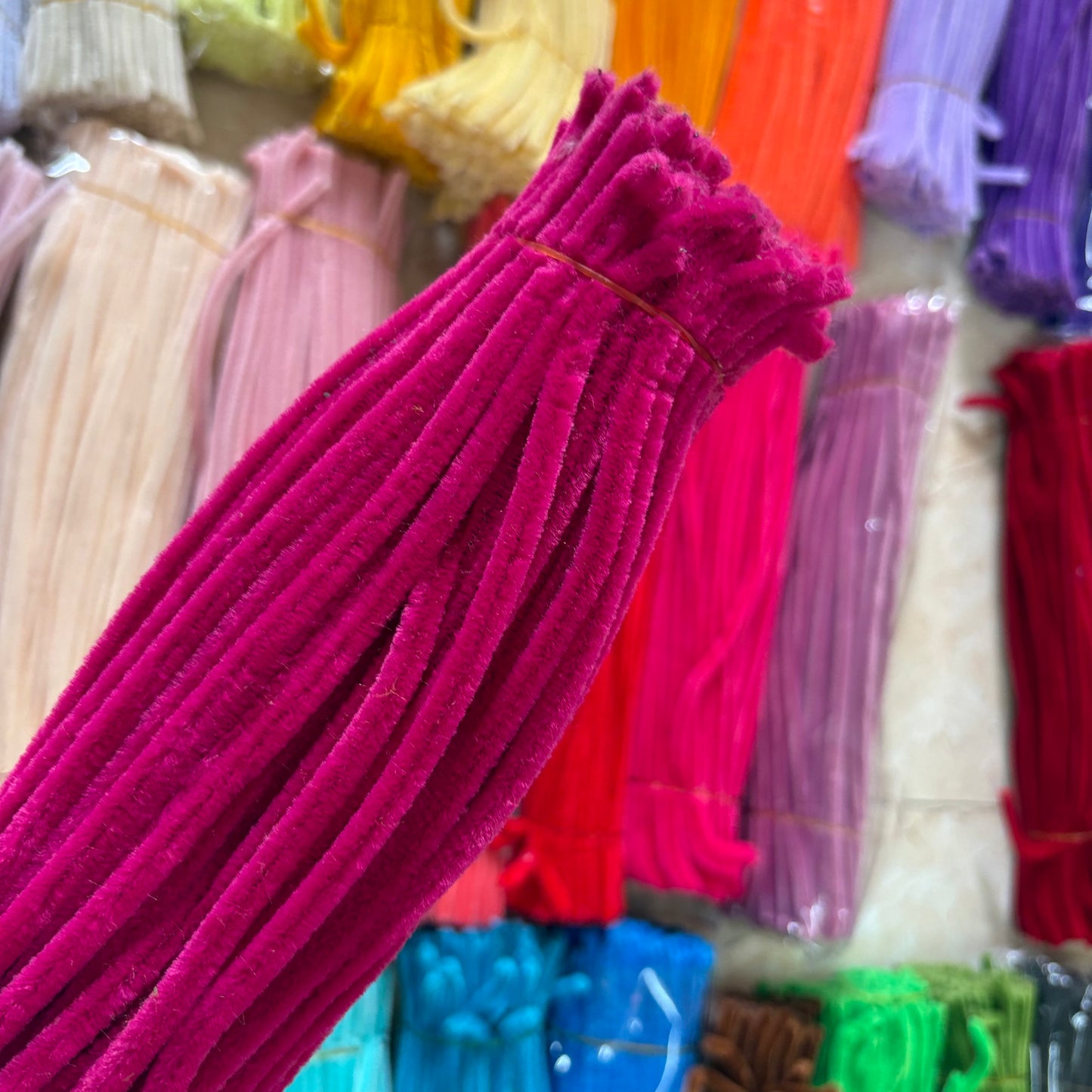 Pipe Cleaners – Premium Chenille Stems (100pcs) - Hot Pink