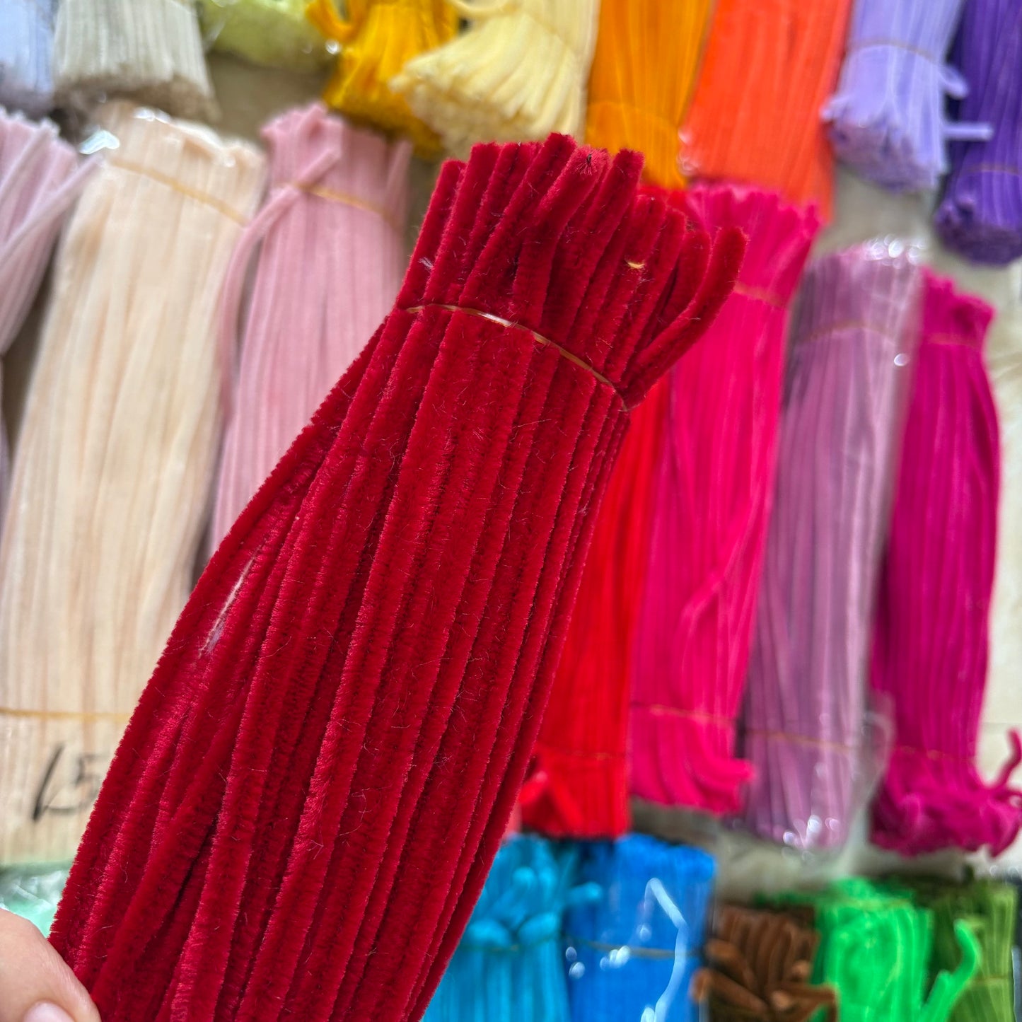 Pipe Cleaners – Premium Chenille Stems (100pcs) - Deep Red