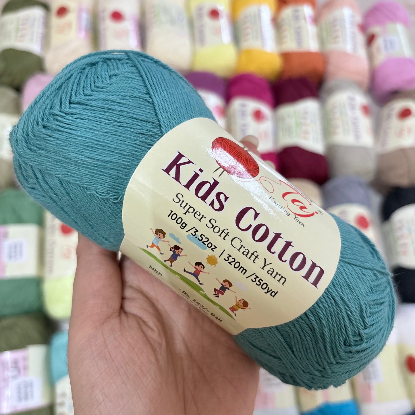 Taj Kids Cotton - Shade 32 Green Blue