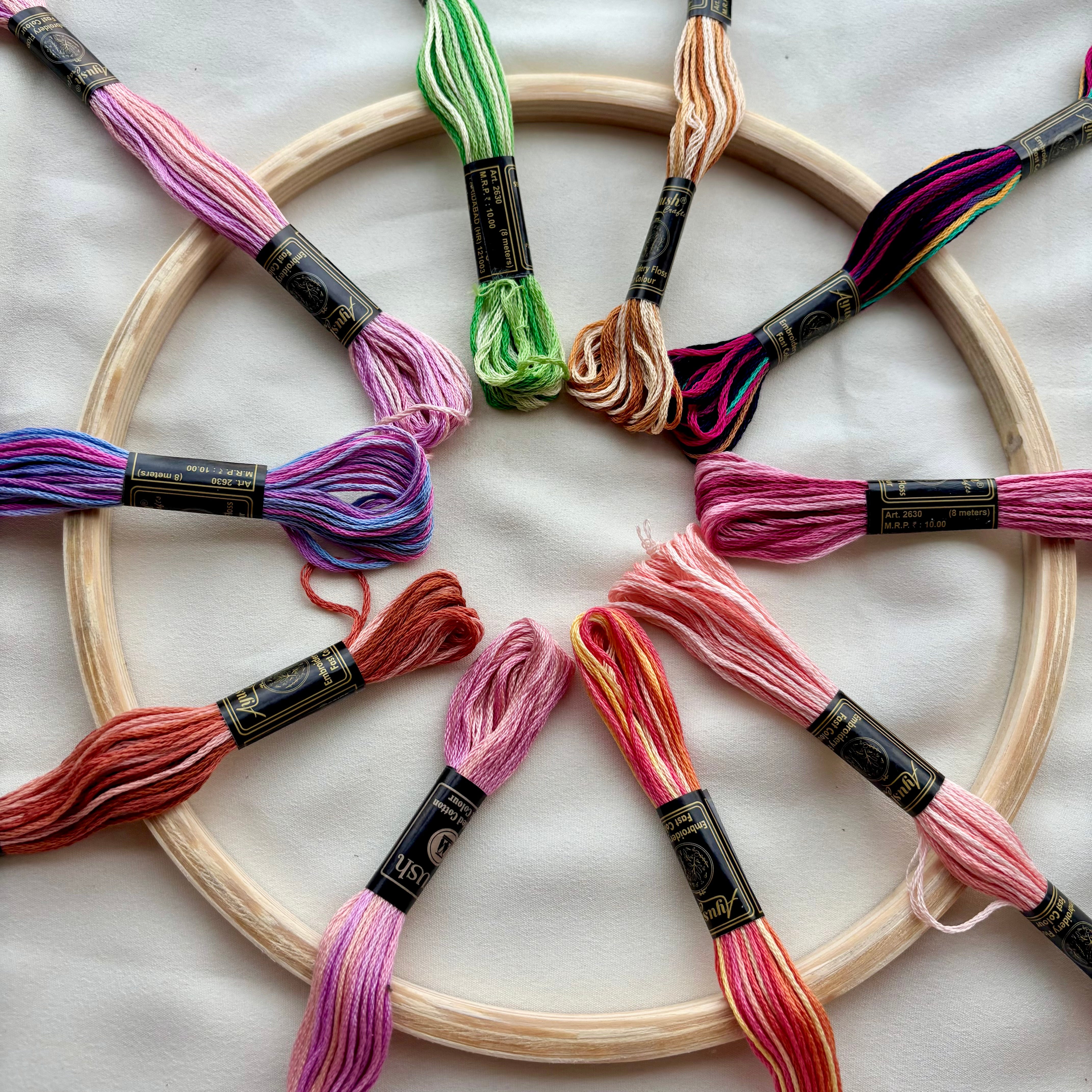 Varigated Thread Embroidery Examples Embroidery Threads - Variegated – WoolCraft Store