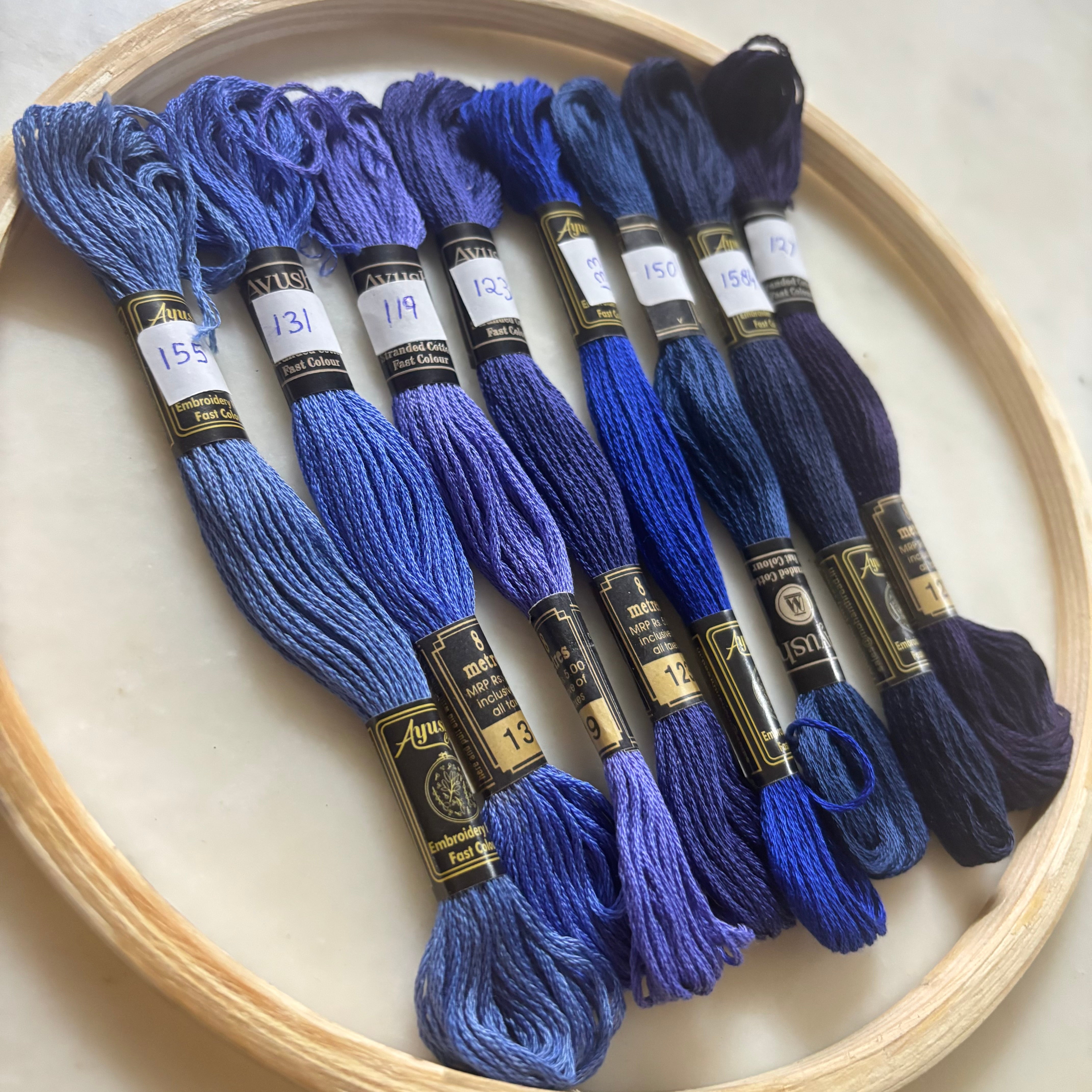 Embroidery Threads - Blue Hues II – WoolCraft Store