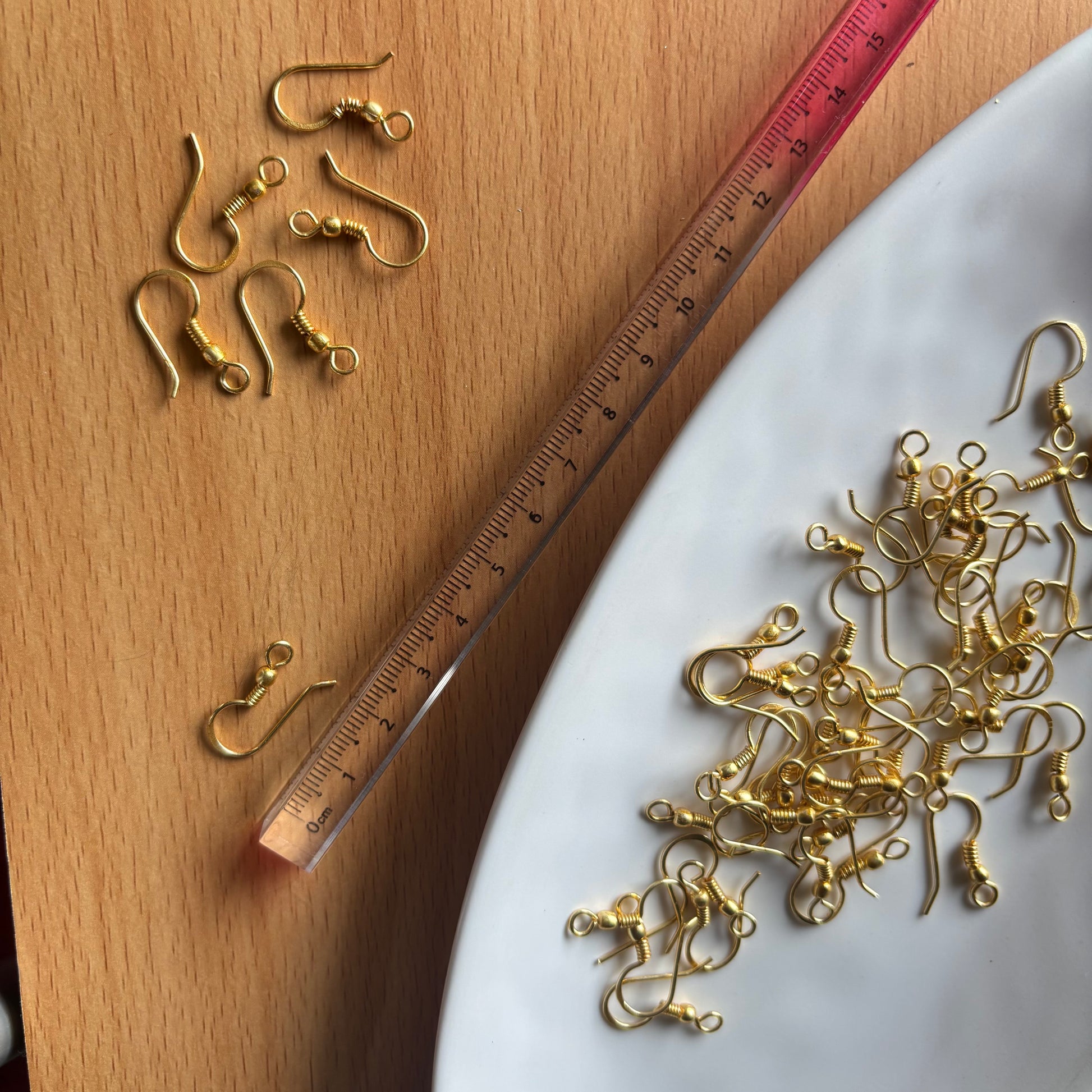Brass with 18k Gold Plated - Fish Hook Earring Brass with 18k Gold Plated - Fish Hook Earring