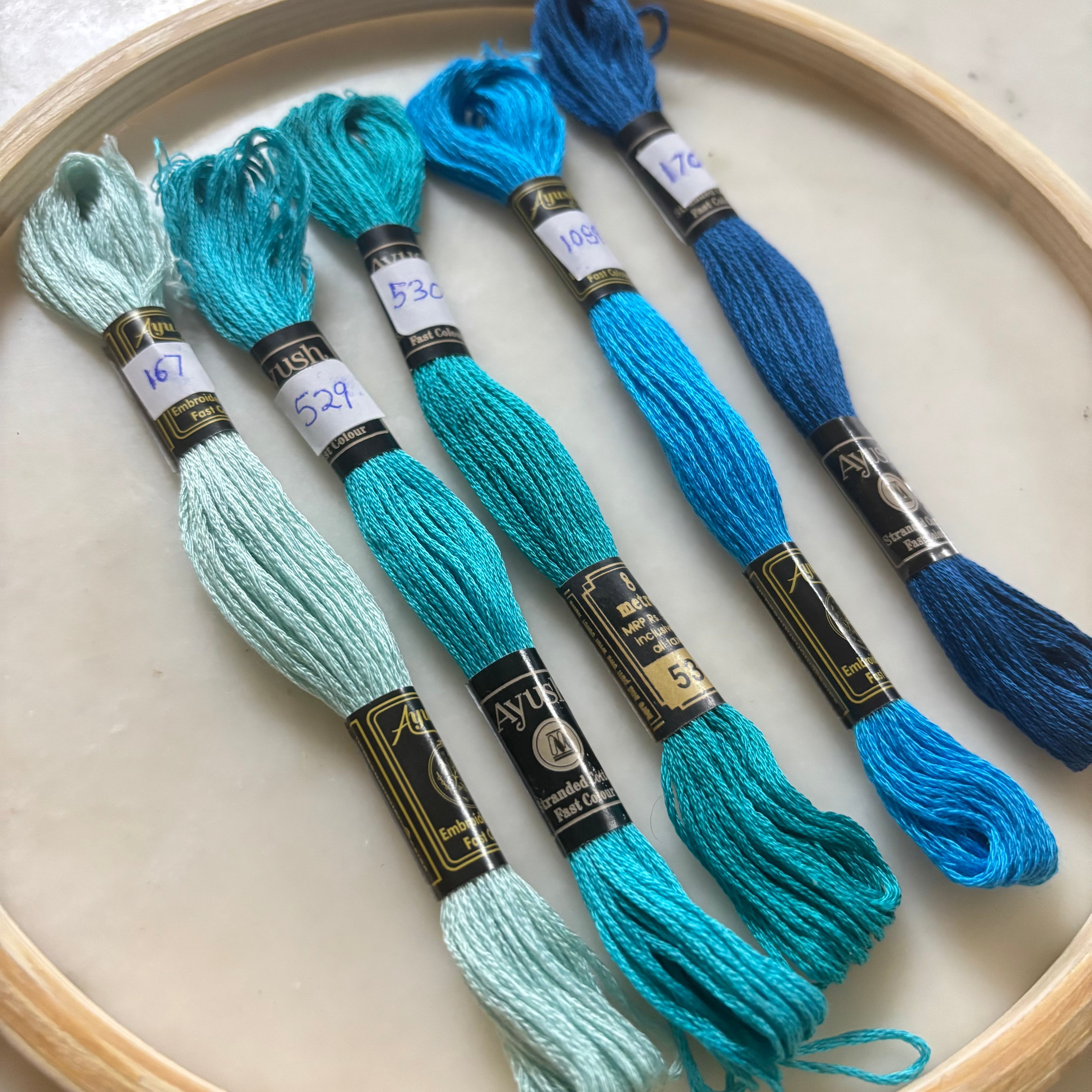 Embroidery Threads - Blue Hues I – WoolCraft Store