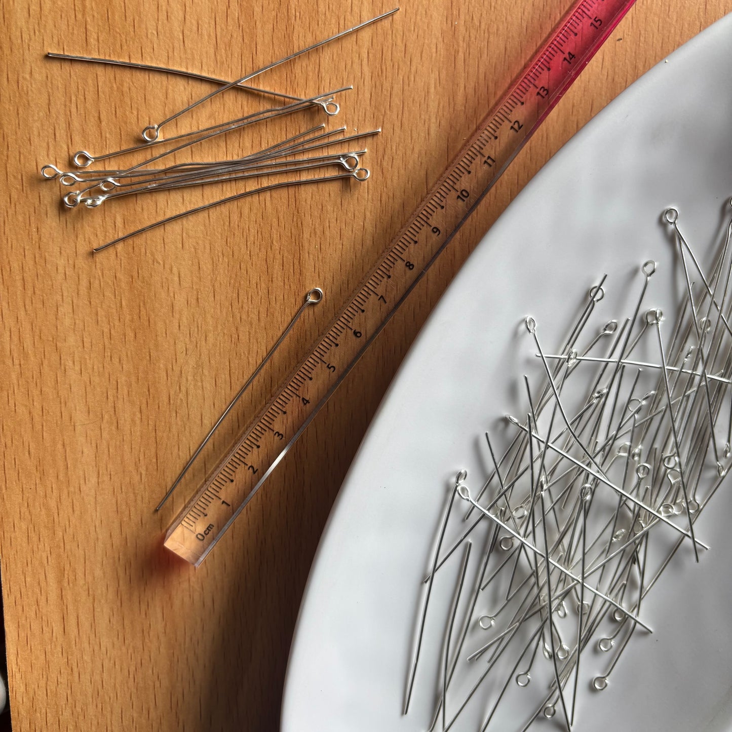 Brass with Silver Plated -Eyepin - Anti Tarnish