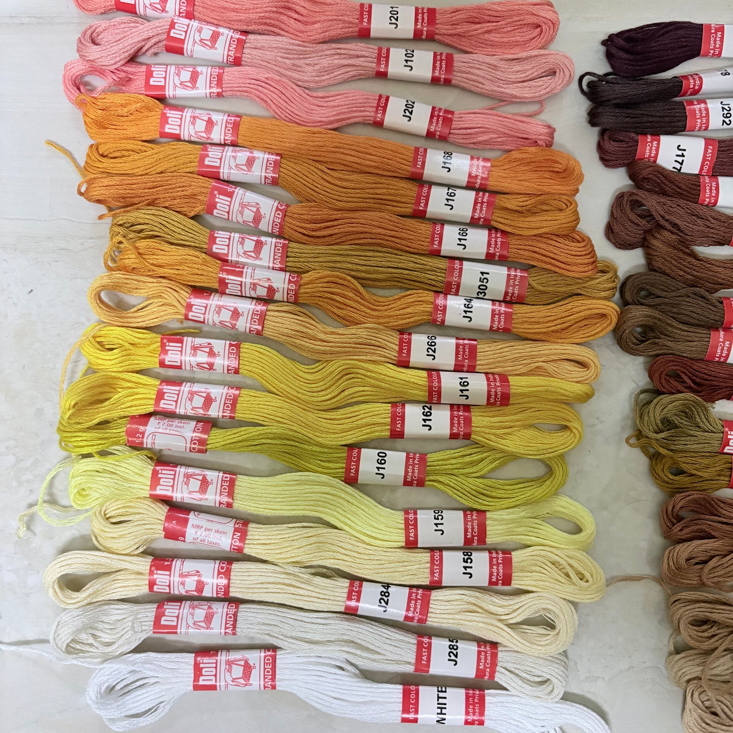 Doli Embroidery Threads - Individual Shades