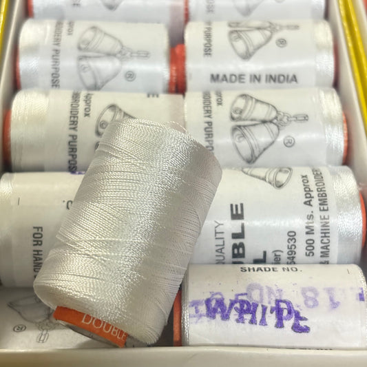 Silk Thread - Double Bell White