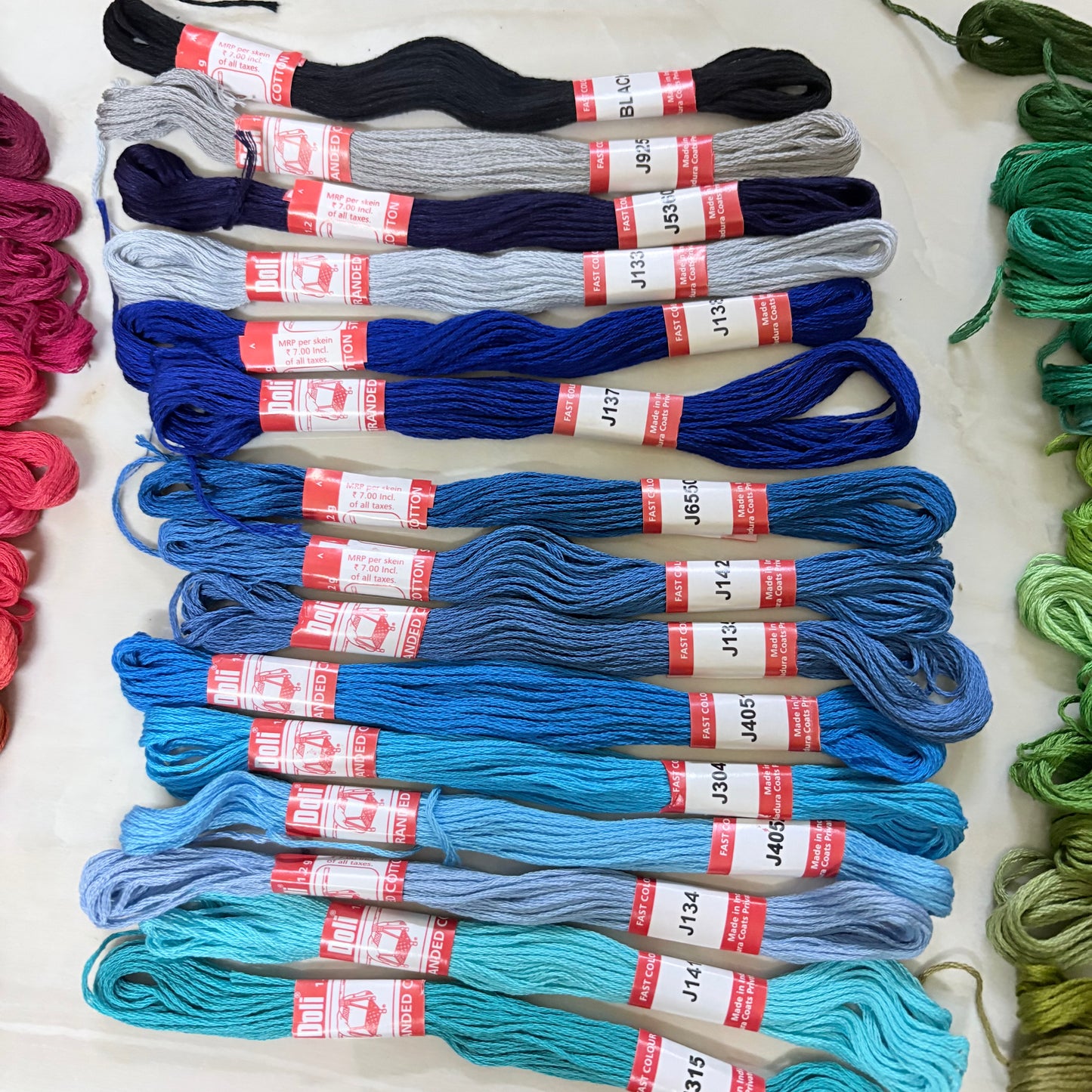 Doli Embroidery Threads - Individual Shades