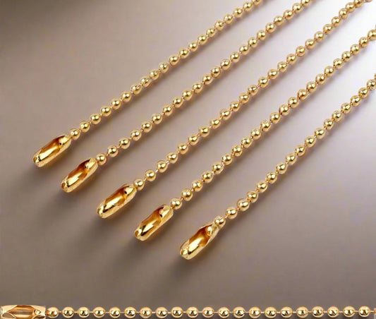Ball Chains Tag With Bead Connector Clasp