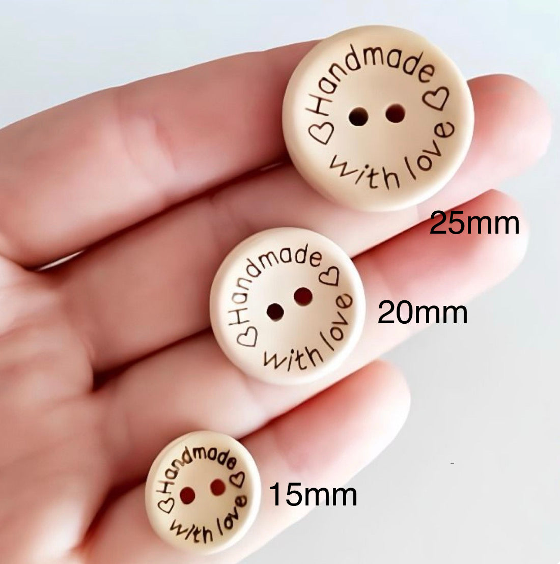 Handmade Tag Wooden Buttons