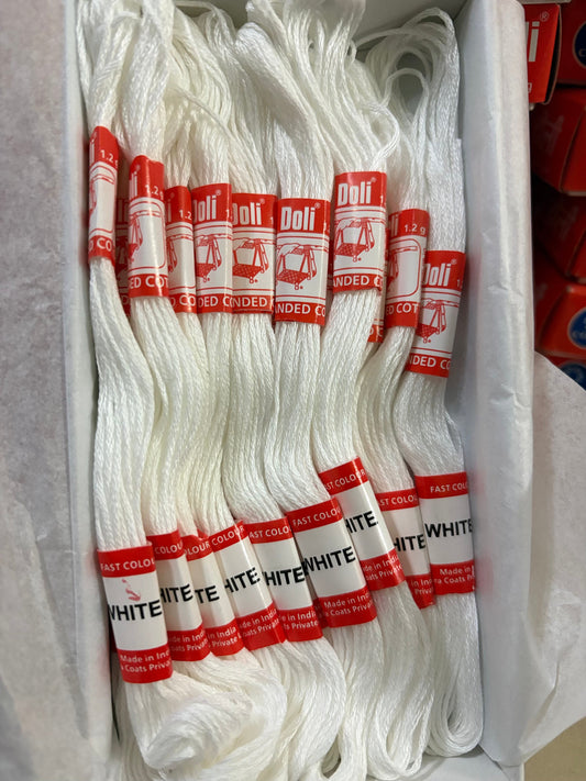 Doli Embroidery Floss - White