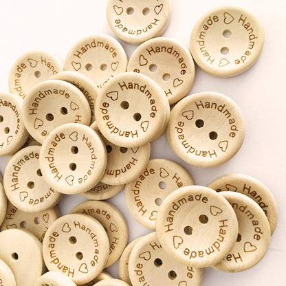 Handmade Tag Wooden Buttons