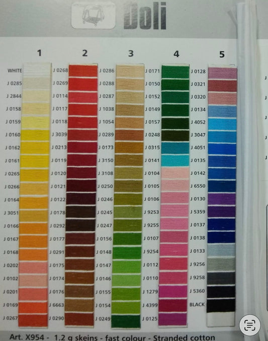 Doli Embroidery Floss – Premium Cotton Embroidery Thread for Hand Embroidery & Craft Projects