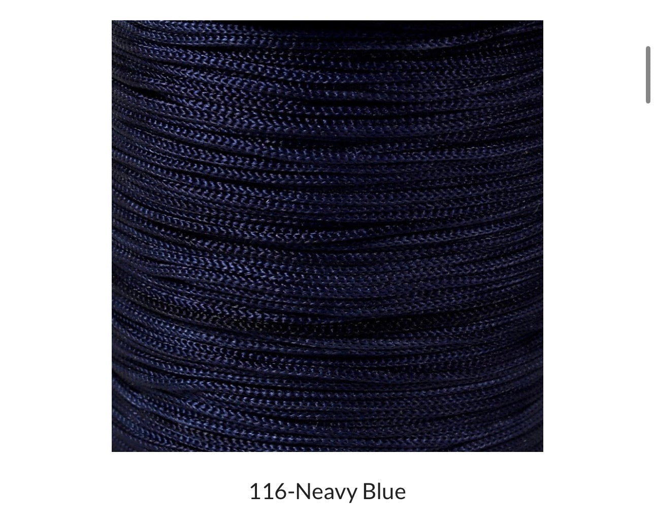 Purse Thread (1mm) - 116 Navy Blue