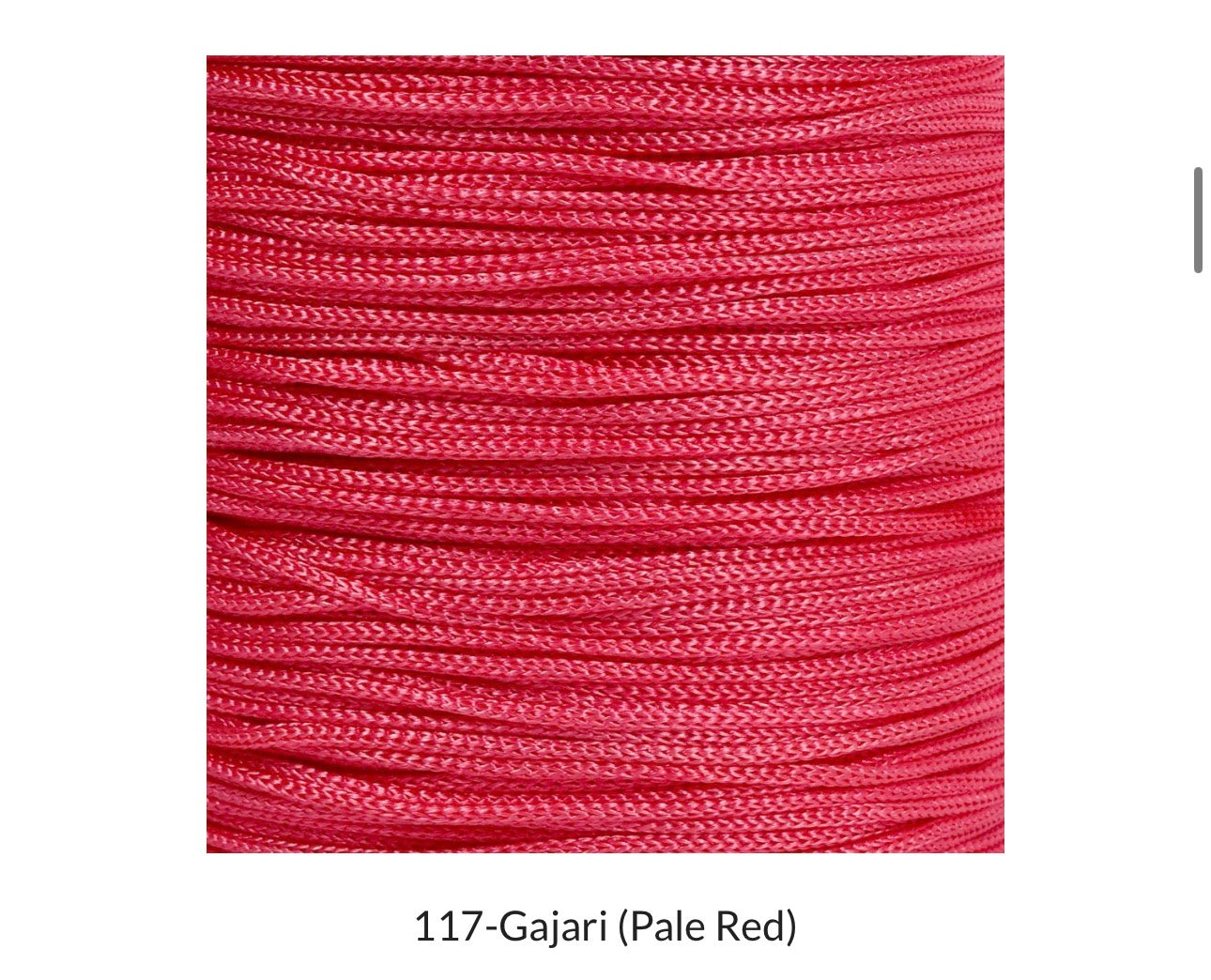 Purse Thread (1mm) - 117 Pale Red