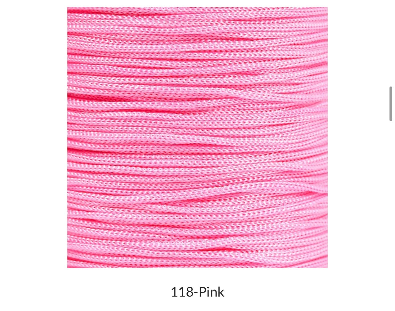 Purse Thread (1mm) - 118 Pink