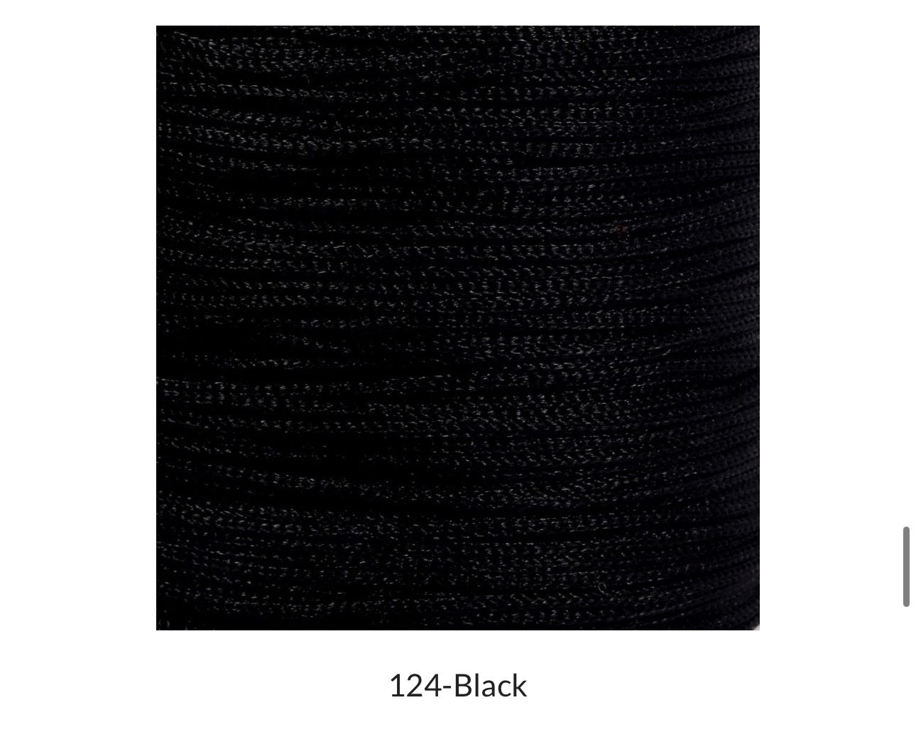 Purse Thread (1mm) - 124 Black