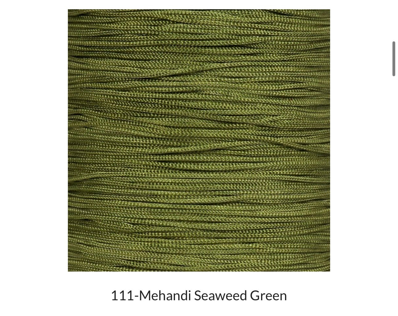Purse Thread (1mm) - 111 Mehendi