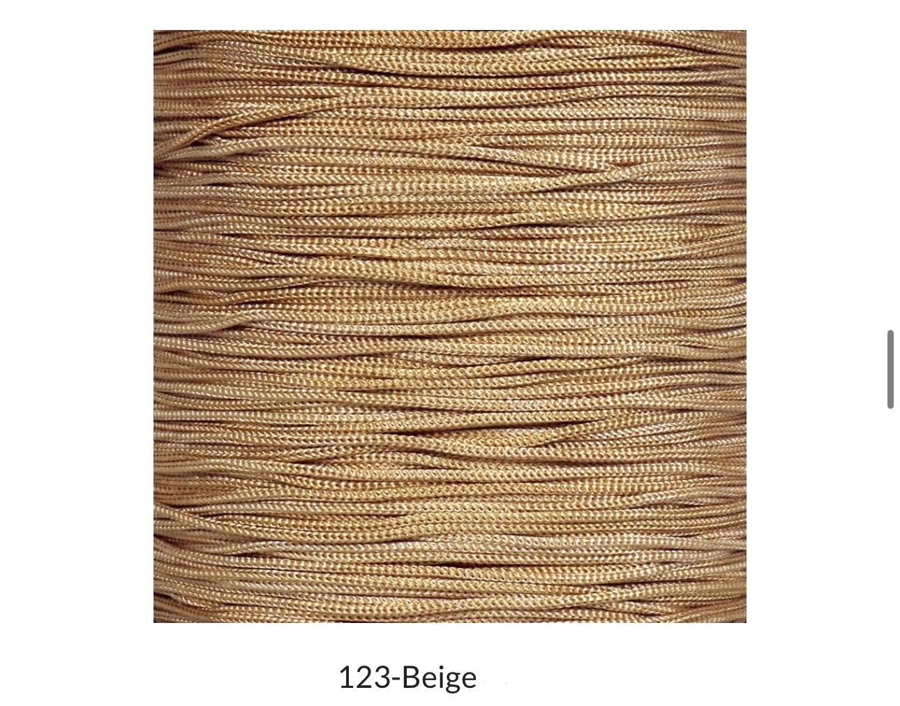 Purse Thread (1mm) - 123 Beige