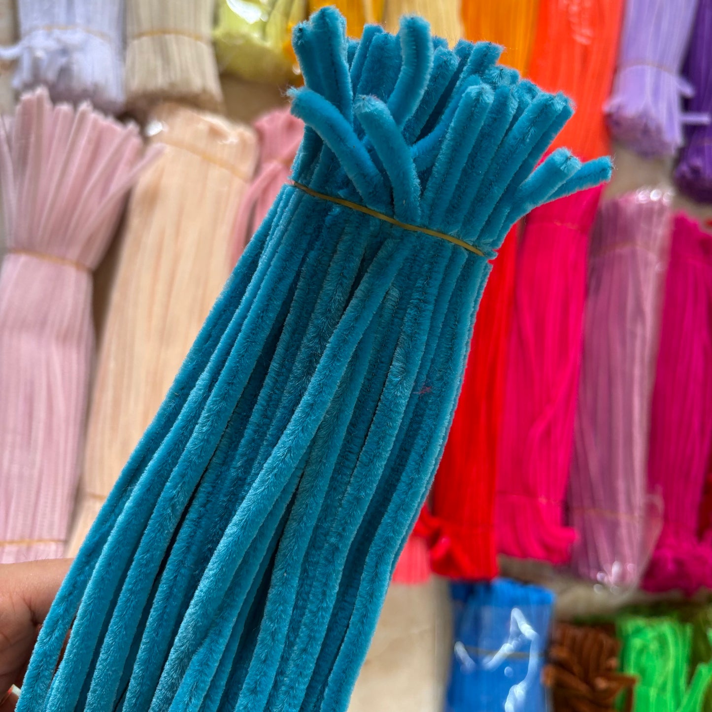 Pipe Cleaners – Premium Chenille Stems (100pcs) - Cyan Blue