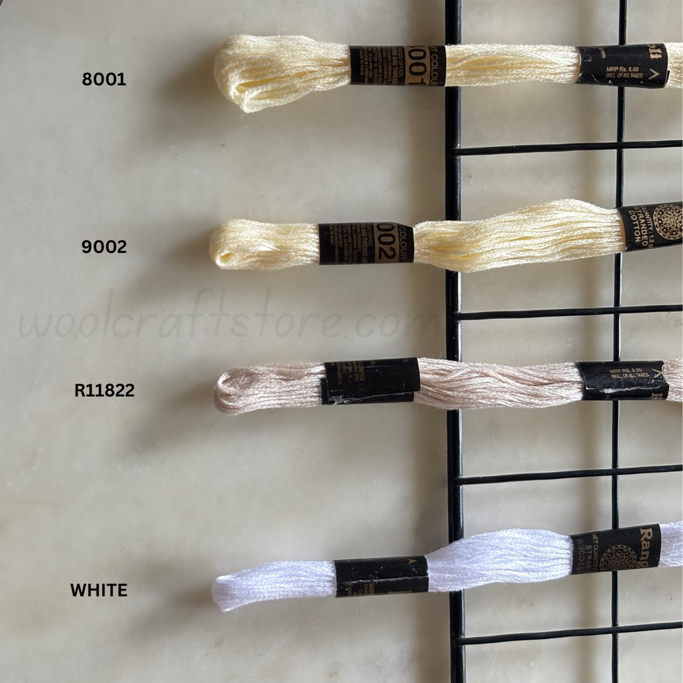 Rangoli Threads - White Hues – WoolCraft Store