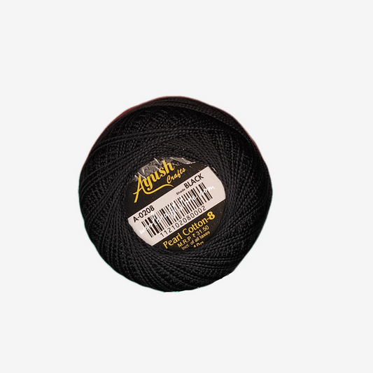 Pearl Cotton Thread No.8 - Black