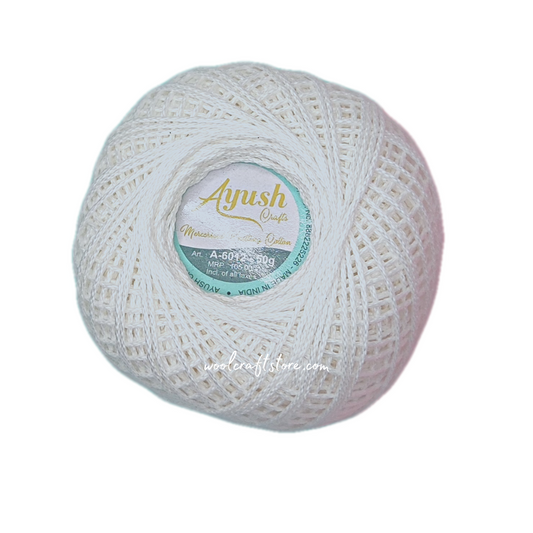 Tkt 16 (3ply) Cotton Thread - Shade 35 (White)